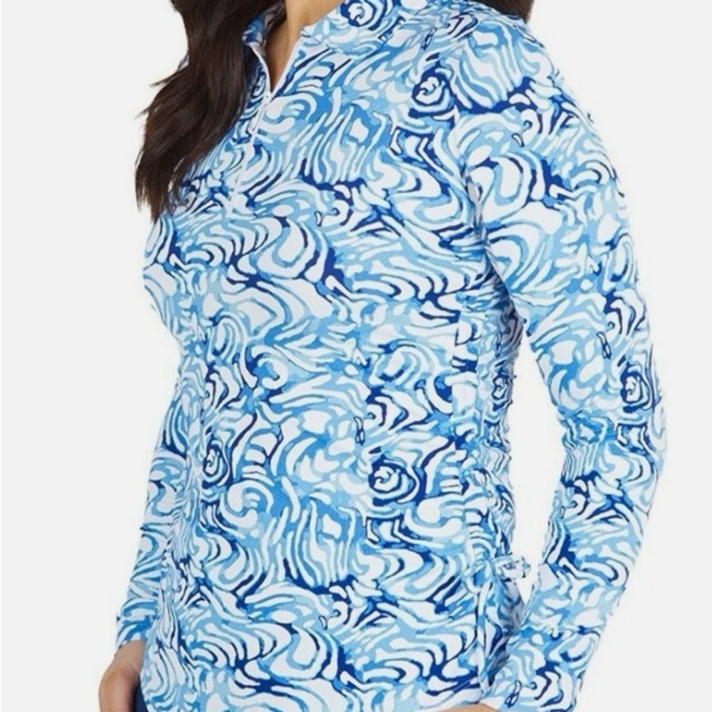 Women’s Golf IKBUL Kinsley Print Blue & Periwinkle Long Sleeve  medium NWOT